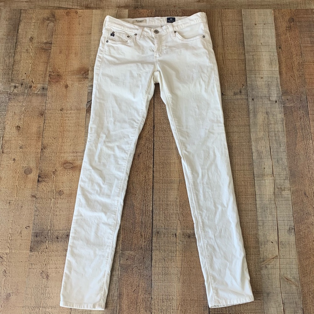AG Ivory Corduroy Skinny Jean